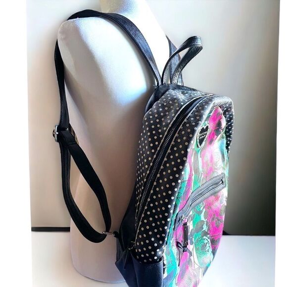 BETSEY Johnson l Full-size l Leather Backpack l Vibrant Floral & Polka Dotted main image 8